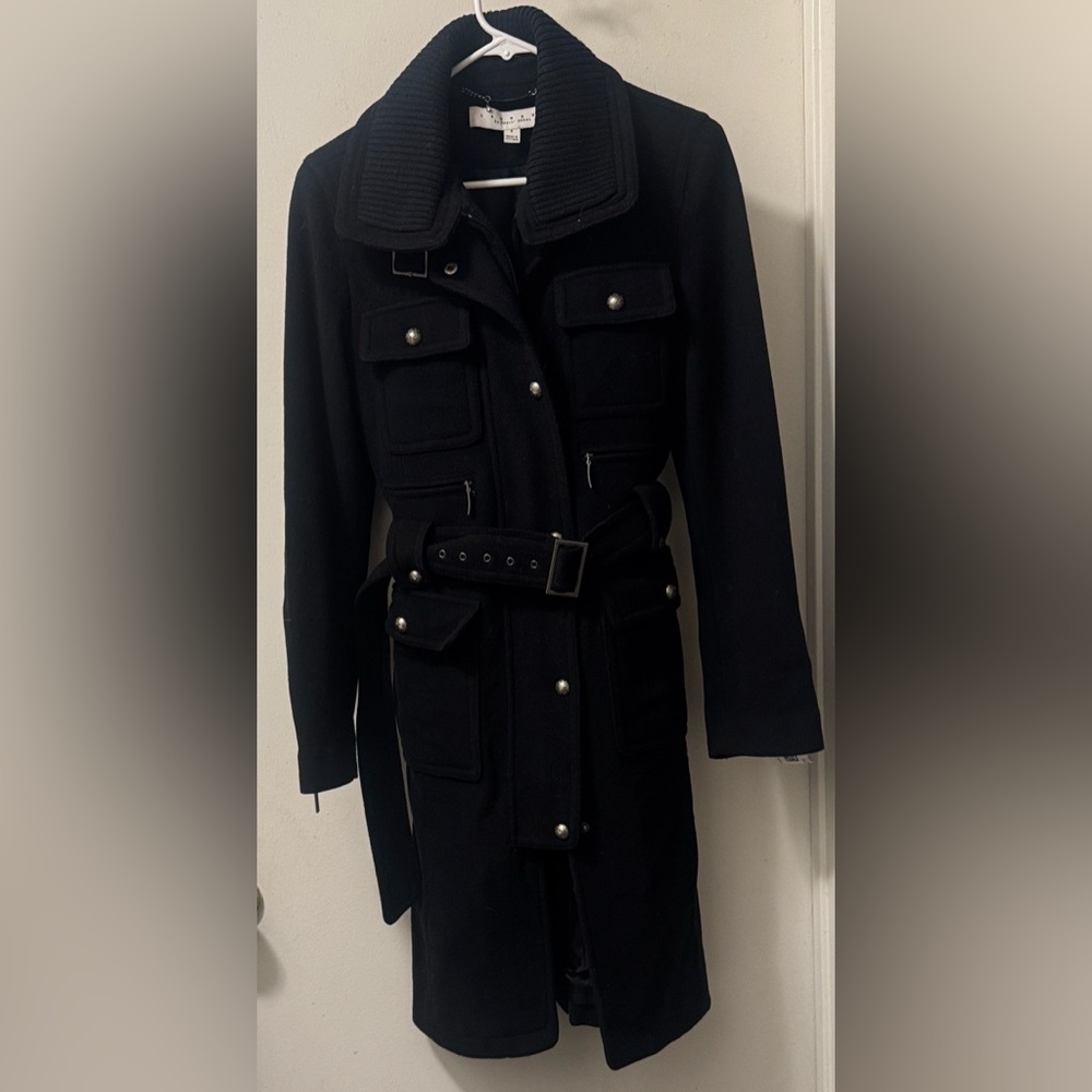 Laundry By Shelli Segal Black Trench Coat